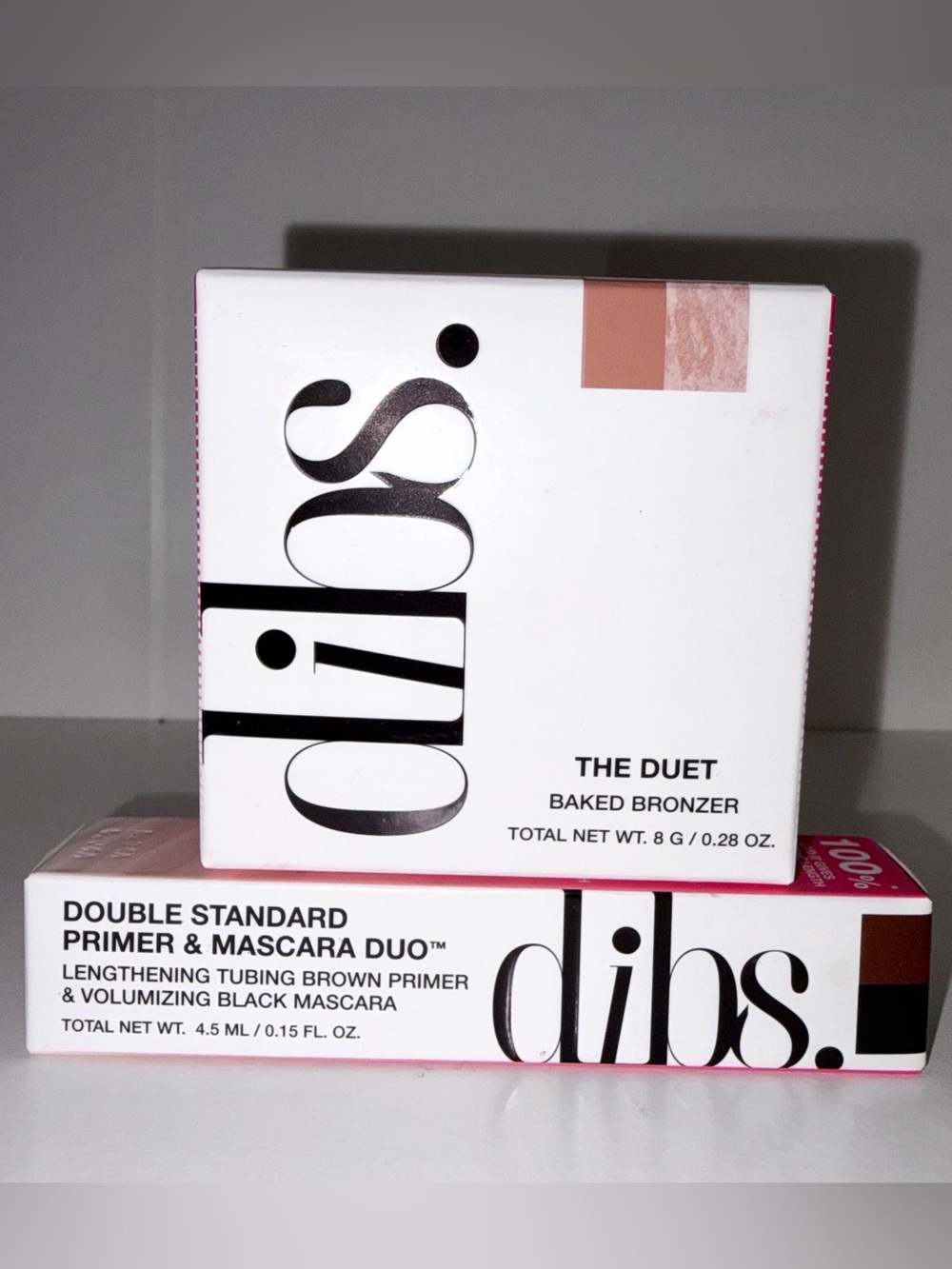 Dibs Duet Baked Bronzer Carmel Carmel , Double Standard Primer & Mascara Duo